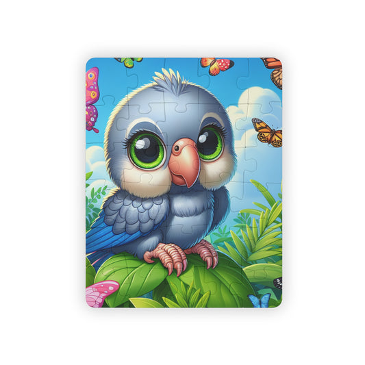"Enchanting Baby Parrot Puzzle: Whimsical Wildlife Wonderland" - Puzzle