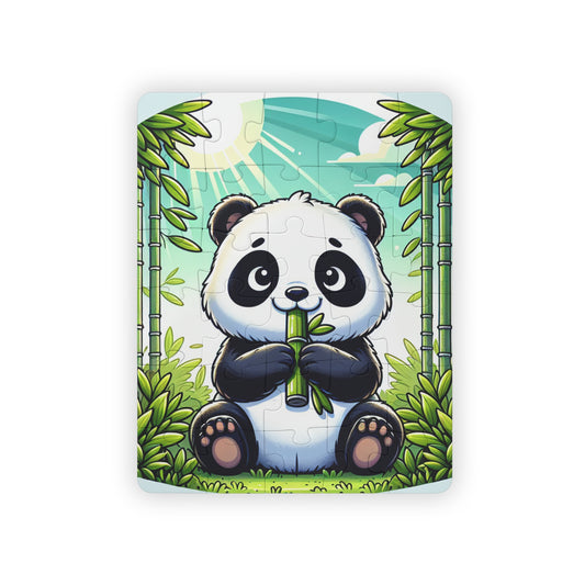 "Peaceful Panda Puzzle: Cartoon Bamboo Bliss" - Puzzle