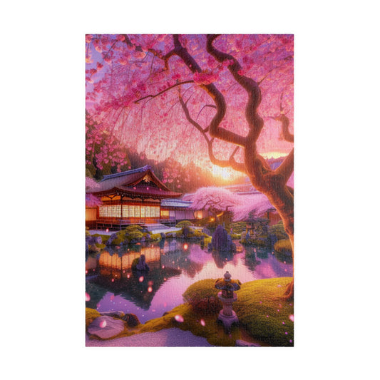 "Blossoming Beauty: Japanese Garden Puzzle" - Puzzle