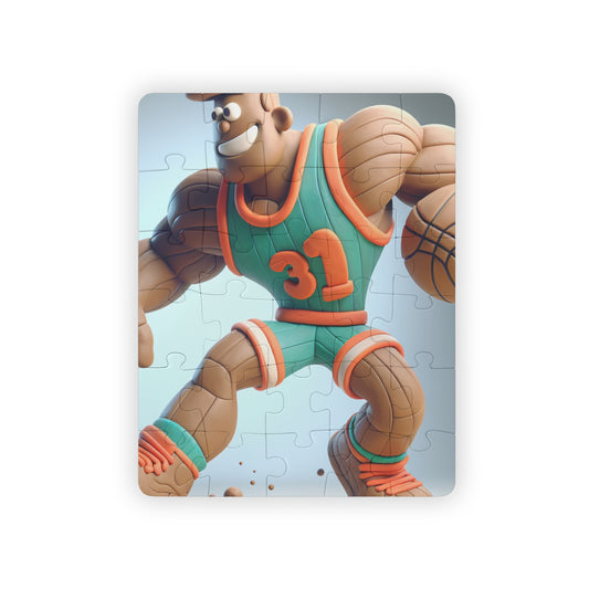 "3D Hoops: Clay Cartoon B-Ball Puzzle" - Puzzle