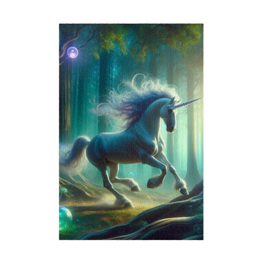 "Mystical Unicorn Puzzle: Galloping Through Enchanted Forest" - Puzzle